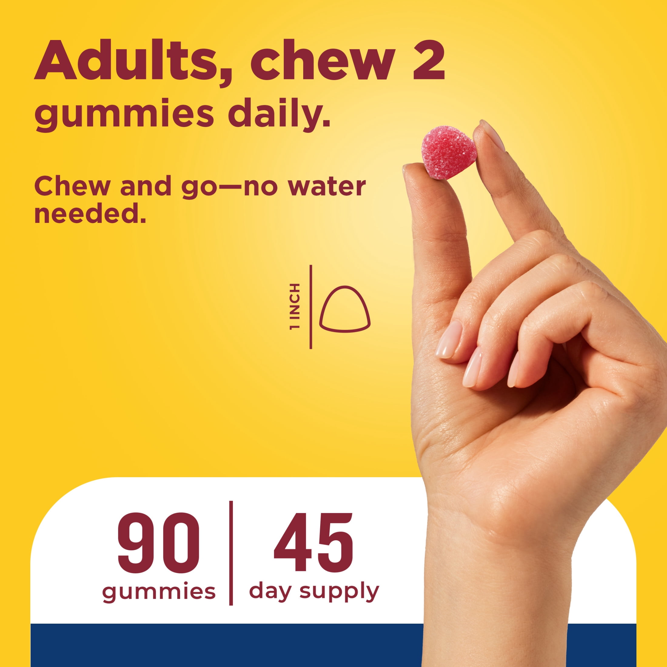 Nature Made Mens Multivitamin + Omega-3 Gummies for Daily Nutritional Support, 90 Count