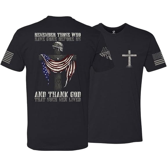 Warrior USA Remember Those - Cotton Blend, Screen Printed in The USA, American Made, Regular Fit, Black, XX-Large