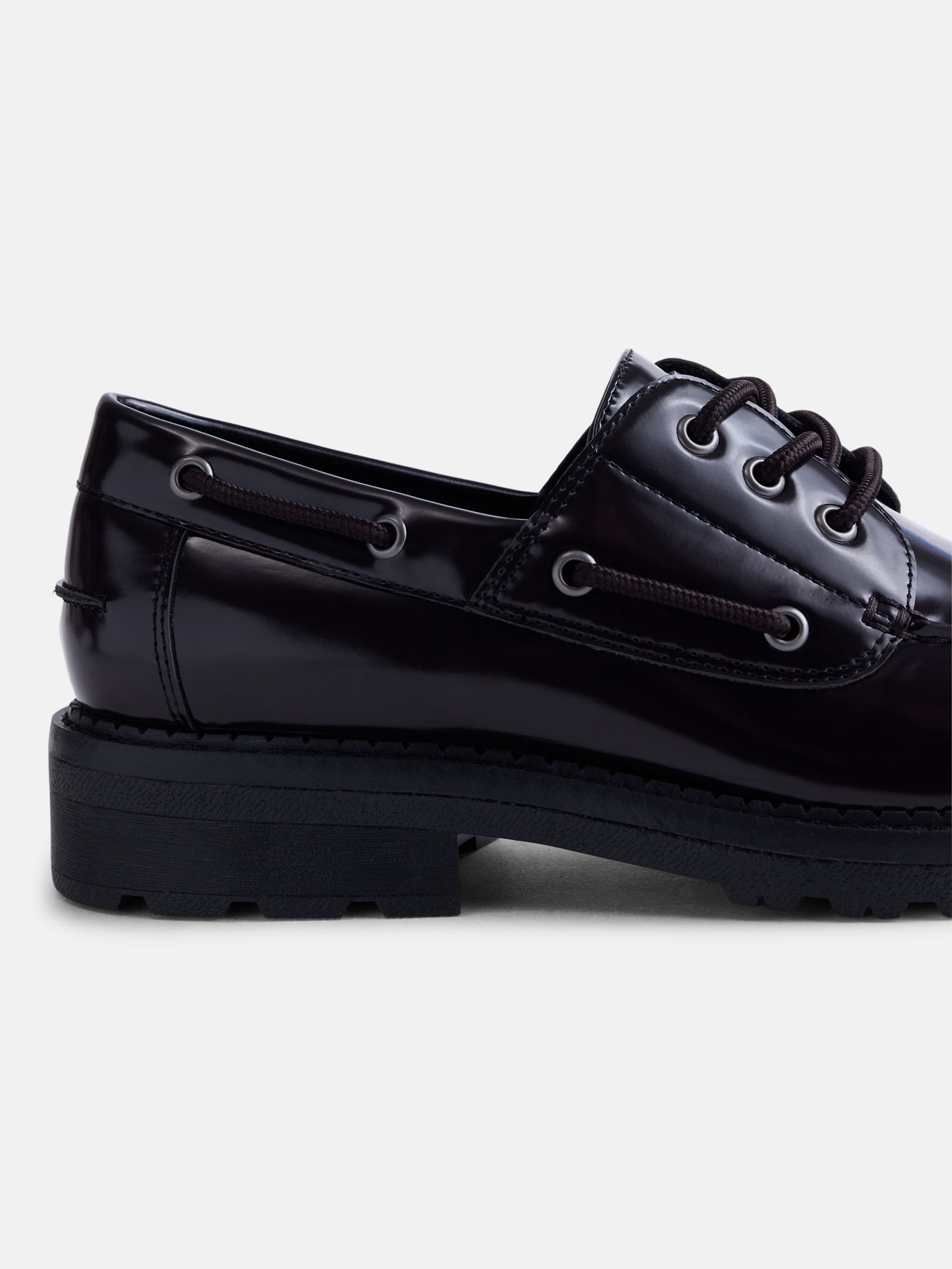 No Boundaries Men's Faux Leather Chunky Boater Shoes