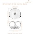 thumbnail image 3 of wqlpp-925 Earring Backs Sterling Silver Earring Backs (9.2mm, 2 Pairs), 3 of 4