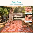 thumbnail image 4 of Wonnitar 8'x10' Outdoor Rug Waterproof, Plastic Straw Portable Rugs for Outside, Large Reversible RV Outdoor Carpet,Modern Blue Purple Carpets for Picnic Garden Patio, 4 of 8