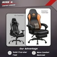 thumbnail image 4 of Waleaf Video Game Chairs with footrest,Gamer Chair for Adults,Big and Tall Chair, 400lb Capacity, Racing Style Computer Chair with Ergonomic Lumbar Support, Gaming Chairs for Teens, 4 of 8