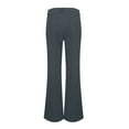thumbnail image 3 of Difdany Flare Dress Pants Mid Waist Dress Flare Straight Leg Corduroy Pants Workout Jeans Trendy Gray XL, 3 of 6