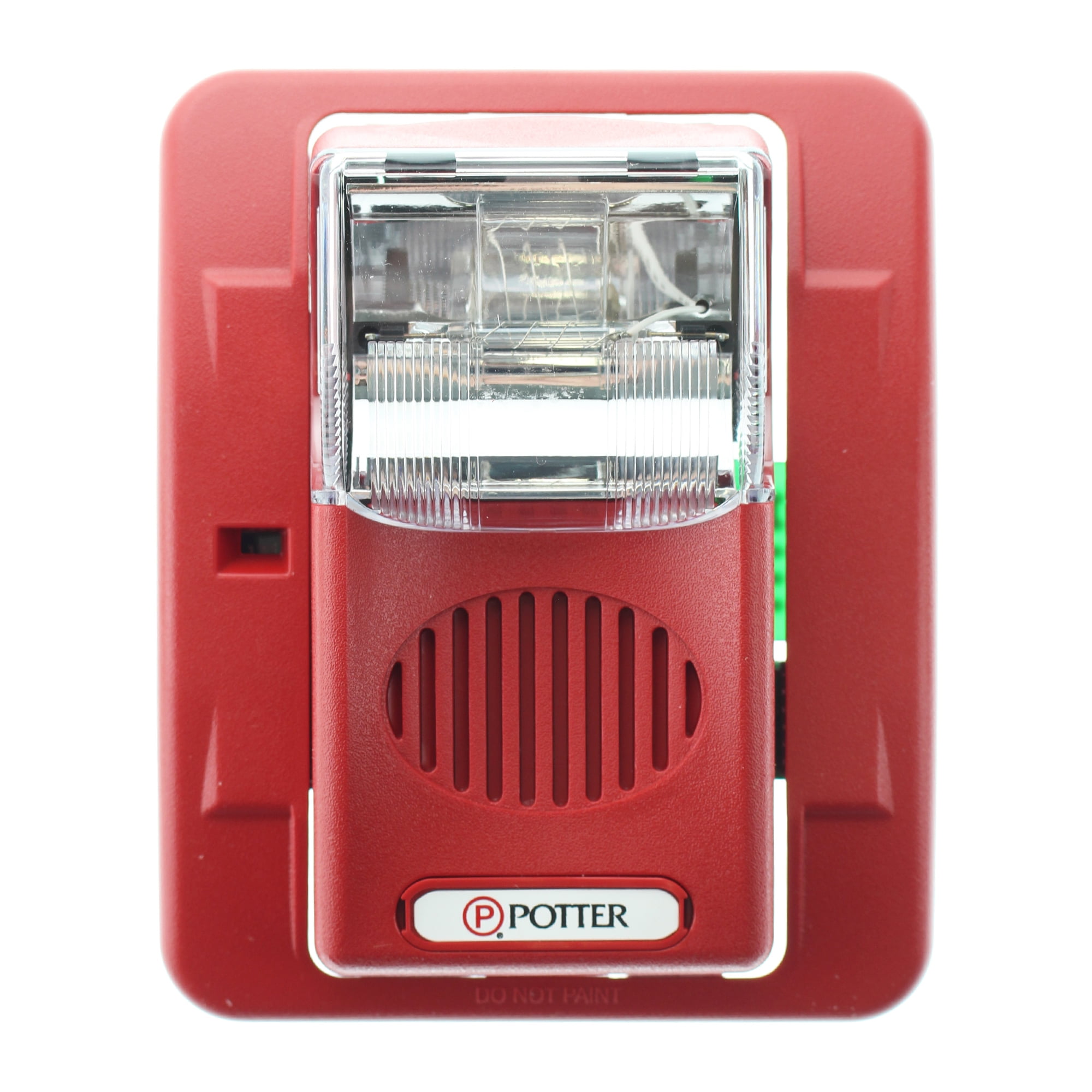 Potter HS24177R 4890034 Selectable Wall Mount Horn Strobe, 24VDC, Red