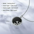 thumbnail image 5 of 925 Sterling Silver Snowflake Necklace Winter Snow Round Necklace for Women Jewelry Gifts for Her, 5 of 5