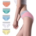 thumbnail image 3 of WTXUE Womens Panties Hipster Cotton Bladder Control Womens Cotton High Waist Stretch Briefs Soft Underpants Ladies Women Pack Ladies Panties 5-Pack Plus 5XL, 3 of 3