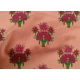 thumbnail image 4 of oneOone Organic Cotton Voile Fabric Leaves & Floral Block Printed Fabric 1 Yard 42 Inch Wide, 4 of 4