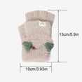 thumbnail image 4 of JAHH Thermal Insulation Plus Velvet Thickened Gloves for Women and Men Autumn Winter Warm Knitted Convertible Mittens Warm Pattern Adult Glove Christmas season Thanksgiving, 4 of 9