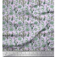 thumbnail image 1 of Soimoi Polyester Crepe Fabric Floral,Succulents & Cactus Tree Print Fabric by The Yard 52 Inch Wide, 1 of 1