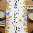 thumbnail image 5 of Table Runners 90 Inches Long Dress Scarves, Spring Wildflowers Farmhouse Coffee/Dining/Kitchen Table Runner for Living Room, Watercolor Tulip Floral Leaf Plant Yellow 13x90 Inch, 5 of 9