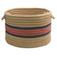 thumbnail image 3 of Colonial Mills Garden Banded - Jasmine/BlueIce 18"x12" Round Storage Basket, 3 of 4