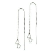 Primal Silver Sterling Silver Heart Threader Earrings