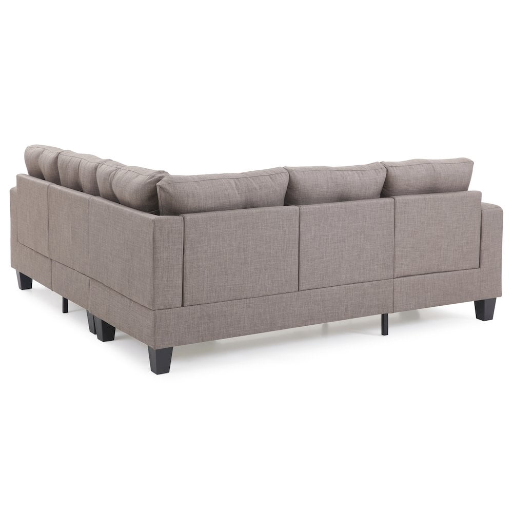 Glory Furniture Newbury Sectional in Gray Color