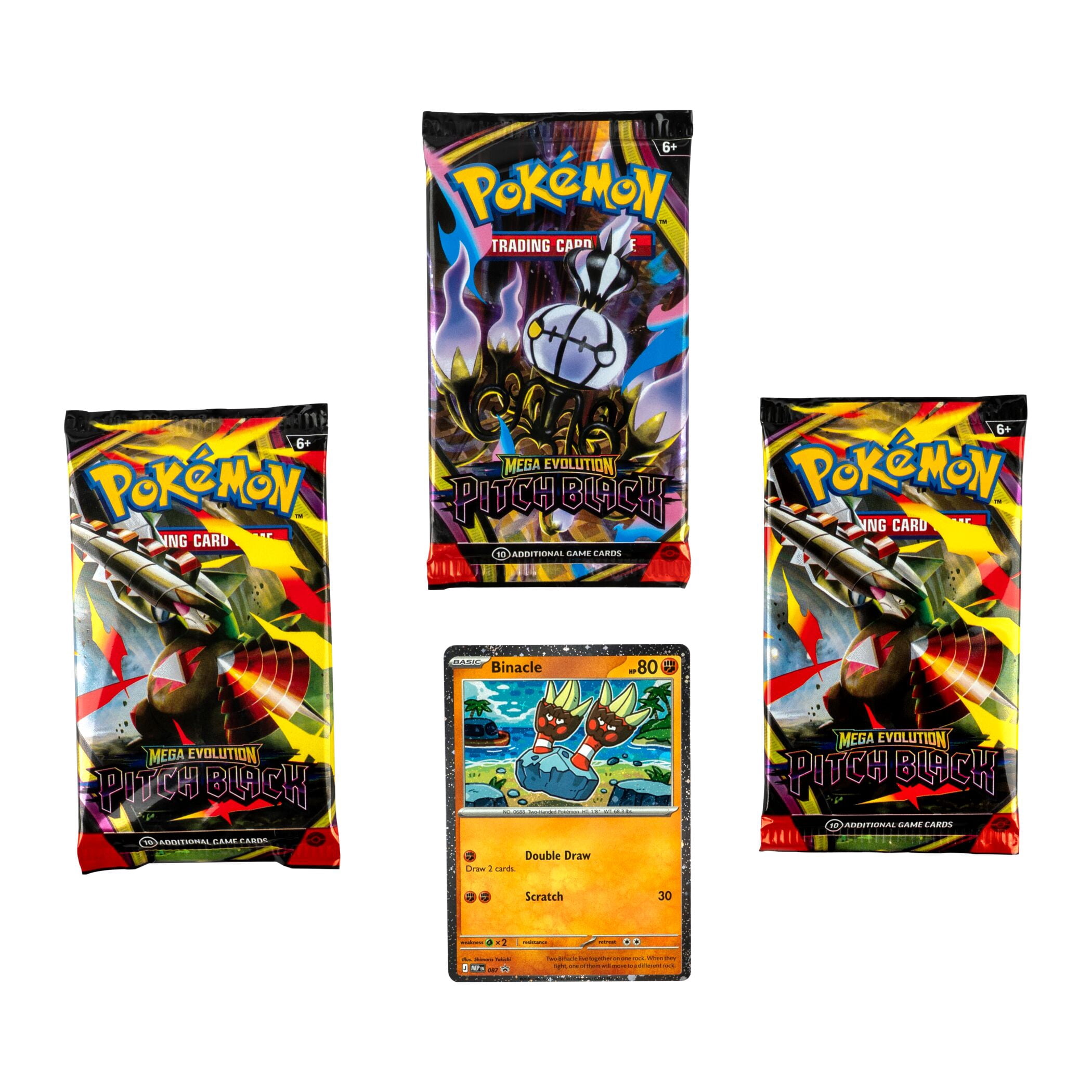 Pokemon Trading Card Games Mega Evolution 5 Pitch Black 3 Pack Blister