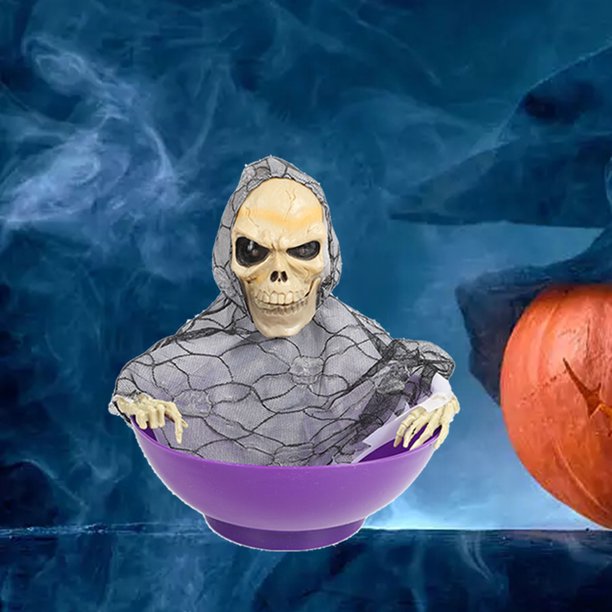 Juguete de fruta Fiudx con música divertida y mano de esqueleto para decoración de Halloween