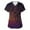 Purple, variant on MLQIDK Plus Size Scrubs for Women Stretch Funny Nurse Uniform Shirts Short Sleeve V-Neck Scrub Shirts Fun Pumpkin Ghost Bat Printed Nurse Uniforms Dark Purple 4XL