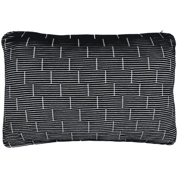 ArtMaison Canada, Black Pattern Cushion, 16x24 Inch | Large Rectangle Pillows Cushions for Couch Bed Sofa Seat