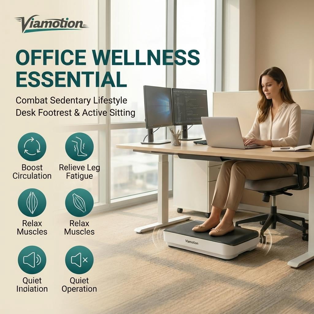 Viamotion Vibration Plate Exercise Machines, 99 Speed Levels, Full Body Vibration Fitness Equipment with Resistance Bands, LED Display & Magnetic Massage