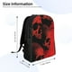 thumbnail image 4 of Balery Red And Black Abstract Skull Mochila - Mochila Estilosa y Duradera para Laptop de 15 Pulgadas con Tela Oxford Impermeable, 4 of 8