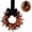 Orange, variant on 9 Inch Small Black Boxwood Halloween Wreath, Round Rattan Twig Branch Wreath, Gothic Artificial Fall Floral Wreaths, Kitchen Cabinet Table Decor for Home Party