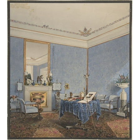 Interior of a Drawing Room Poster Print by Anonymous Italian 19th century (18 x