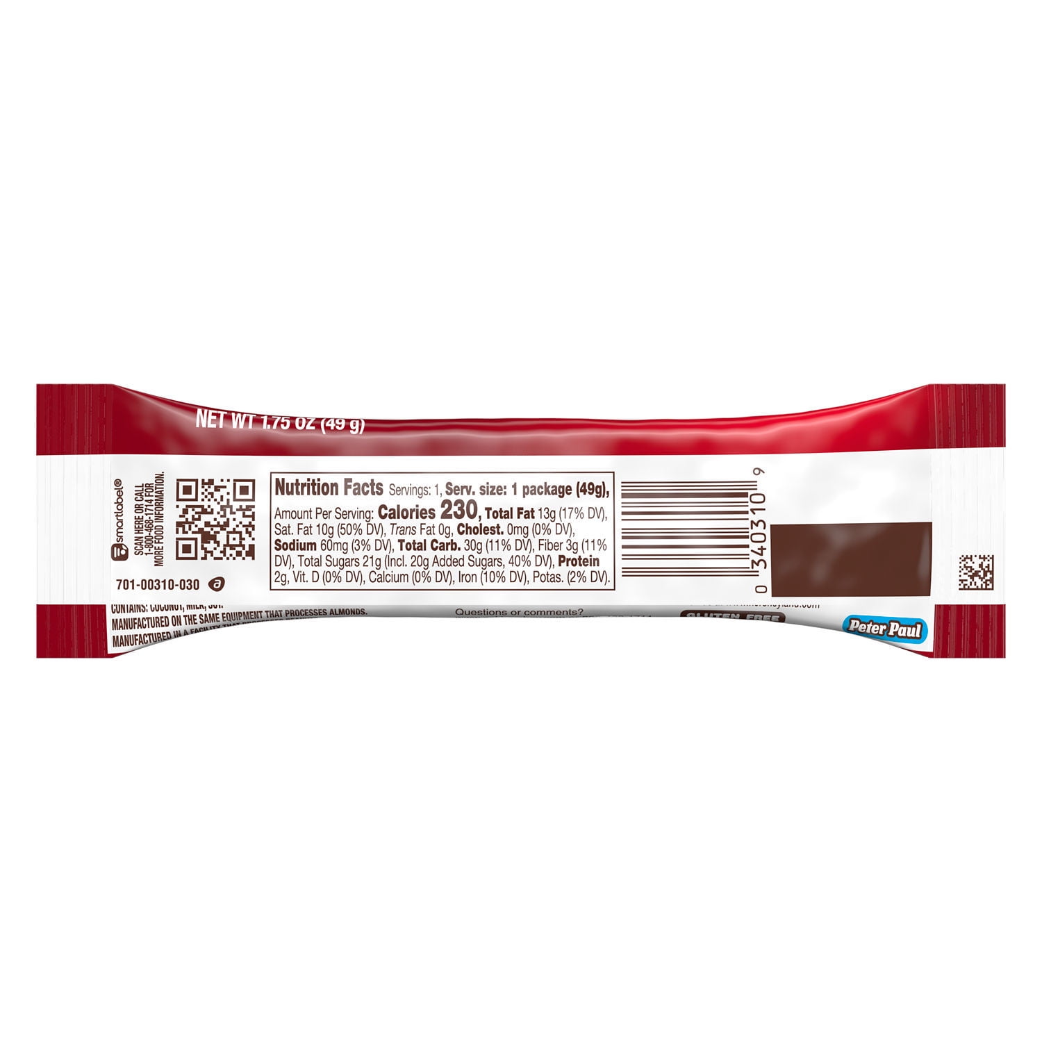 MOUNDS Coconut and Dark Chocolatey Candy Bar, 1.75 oz