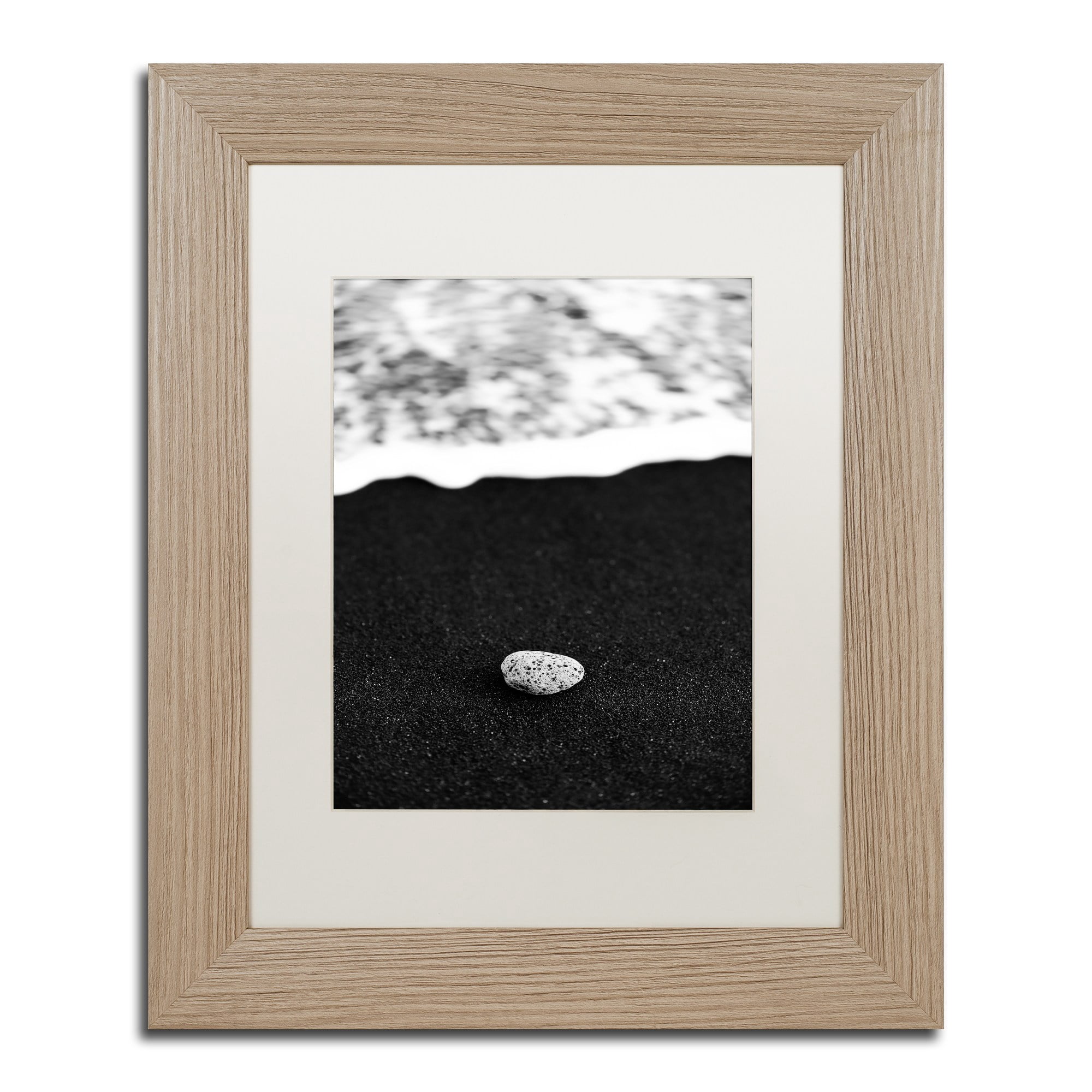 Trademark Fine Art 'Rocked by the Waves' Canvas Art by Philippe Sainte-Laudy, White Matte, Wood Frame