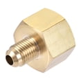 thumbnail image 1 of Unique Bargains 1/4 SAE Flare Male 1/2 SAE Female Thread Tubing Brass Pipe Fitting, 1 of 4