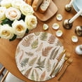 thumbnail image 2 of Round Placemats Fern Leaf 15 inch Set of 6 Table Mats for Dining Table Plant Botanical Art Printed Heat Resistant Non-Slip Kitchen & Home Decorative Place Mat Set, 2 of 8