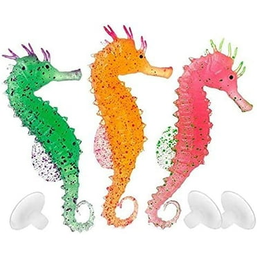Pieces Luminous Aquarium Decorations Fake Fish Glowing Jellyfish Artificial Jellyfish Aquarium Fluorescent Lionfish Seahorse Aquarium Decoration Silicone Aquarium Decoration