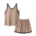 thumbnail image 5 of Jalioing Pajama Set for Women Summer Comfy V Neck Tank Tops Shorts Sleepwear 2 Piece Plus Size Loungewear Set, 5 of 7