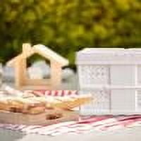 JMYHOAM Storage Gadget Outdoor Picnic Basket Supermarket Shopping Basket Spring Outing Vegetable Basket Portable Carry Basket Vegetable and Fruit Basket Folding Storage Basket Home and Storage