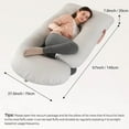 thumbnail image 2 of Eurhowing Large Body Pillow, Breathable Full Body Pillow for Side Sleeper, Soft Long Bed Pillow with Removable Cover for Adults, 27×57", Light Gray, 2 of 8
