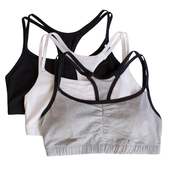 Sujetador deportivo Fruit of The Loom de algodón con tirantes finos para mujer