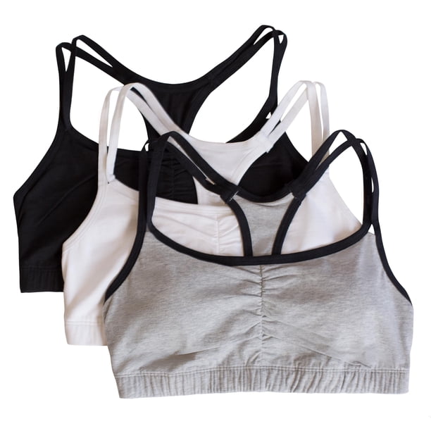 Sujetador deportivo Fruit of The Loom de algodón con tirantes finos para mujer