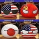thumbnail image 2 of 19pcs Country Balls Plushies Set, 10cm Poland Ball Plush Doll, Pendant Accessories, Stuffed Toys Gifts for Kids Adults, 2 of 5