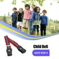 thumbnail image 4 of Sonducket Cinturón sin hebilla Suministros de armario para niños Niñas a cuadros morados y negros Cinturones tiras rojas Sonducket AP008680-23, 4 of 5