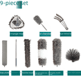 thumbnail image 4 of Traje de limpieza alargado, una varilla, plumero de fibra de múltiples cabezales, plumero de chenilla, cepillo inferior para cama, cepillo para polvo de techo, 4 of 5
