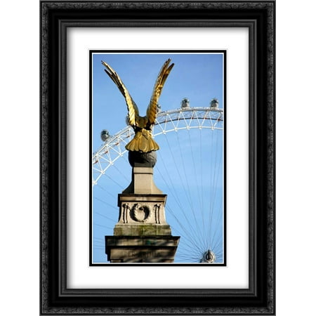 206 Matt - London Eye 2x Matted 18x24 Black Ornate Framed Art Print by Millet, Karyn