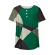 thumbnail image 5 of ICHUANYI Clearance Women's Fashion Printed Loose T-shirt Short Sleeves Blouse Round Neck Casual Tops(Green, XL) ICHUANYI WER2023080904343, 5 of 7