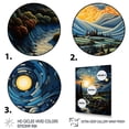 thumbnail image 3 of Designart "Starry Day A Masterpiece by Vincent II" Landscape & Nature Floater Framed Wall Art Living Room, 3 of 7