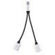 thumbnail image 2 of Adaptador de puerto L dual 2 en 1 Cable de audio de carga para iPhone X 8 7 (Plata) Likrtyny Para estrenar, 2 of 9