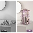 thumbnail image 4 of Organizador de maquillaje Jiavarry, bandeja giratoria ajustable, color morado, 4 of 7