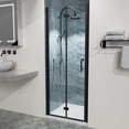 thumbnail image 2 of JimsMaison 30 to 31-3/8 in. W x 72 in. H Bi-Fold Semi-Frameless Shower Doors in Matte Black Finish, 2 of 10
