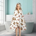 thumbnail image 6 of White Highland Cow Flower Pattern Hooded Bath Towel，50"x30" for Ages 3 To 12 Kids, Quick Dry Lightweight Soft Microfiber Hood Beach Towel Cover Up for Kids, 6 of 7