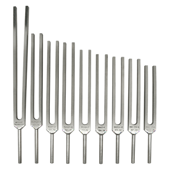 Chakra Tuning Forks Set of 9 Unweighted