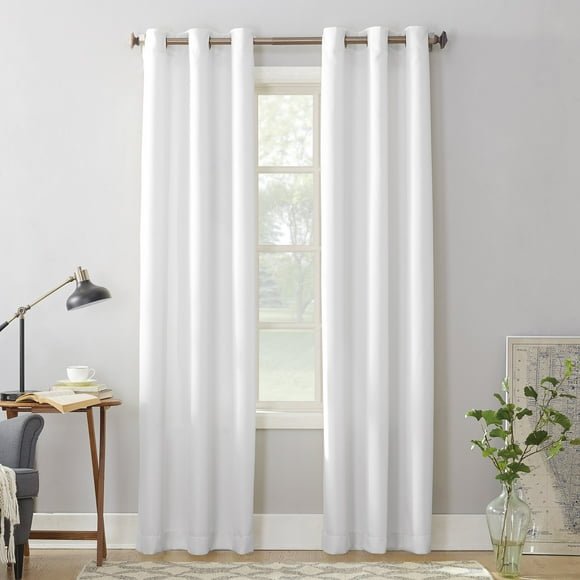 No 918 Montego 2-Pack casual Textured Semi-Sheer grommet curtain Panel Pair