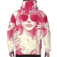 thumbnail image 7 of Naloa Ace Of Diamonds Lady Men's Casual Hooded Collar Drawstring Hoodies Pullover Sweatshirts Casual Long Sleeve Shirts-4X-Large, 7 of 7