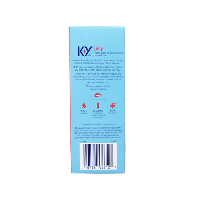 K-Y Jelly 4 oz Water-Based Personal Gel Lubricant, Non-Greasy, for Solo or  Partner Play (Pack of 6) - Walmart.com