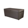 Keter Sumatra 135 Gallon Durable Weatherproof Resin Deck Box Organization and Storage for Outdoor Patio and Lawn, Brown